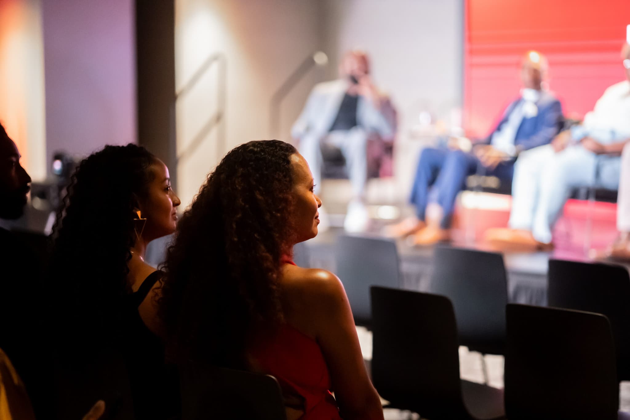 An audience at a private talk at Atlanta HQ