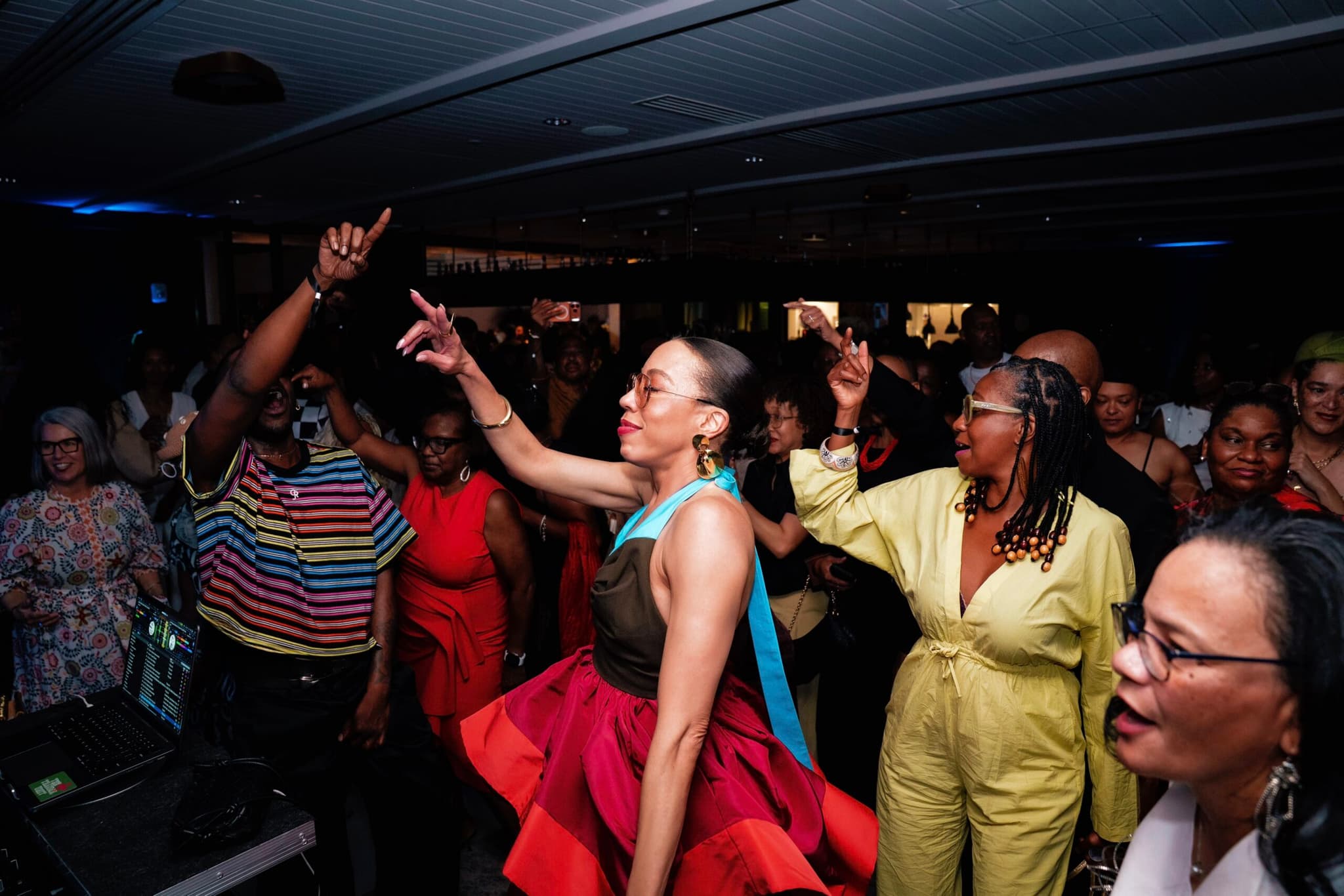 Guests dancing at a private event